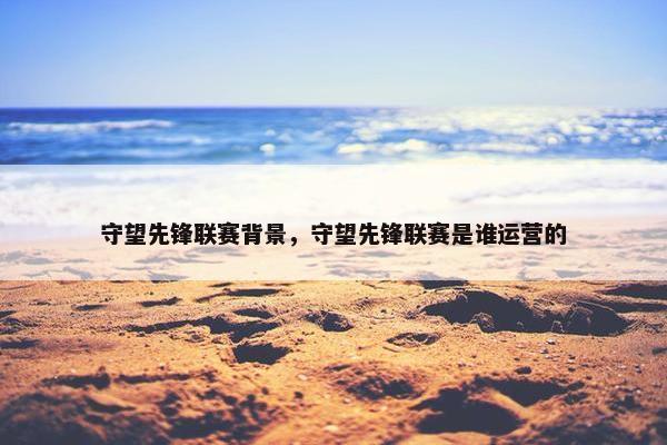 守望先锋联赛背景，守望先锋联赛是谁运营的