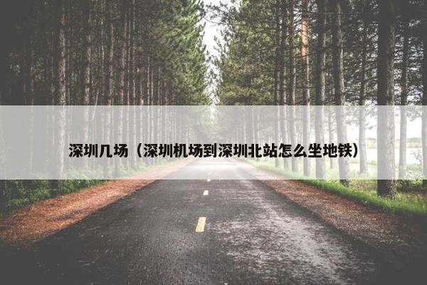 深圳几场（深圳机场到深圳北站怎么坐地铁）