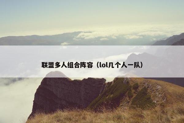 联盟多人组合阵容（lol几个人一队）