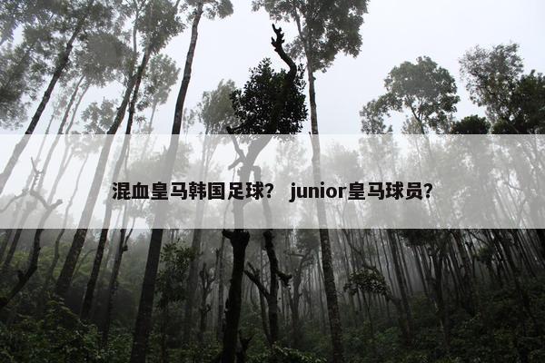 混血皇马韩国足球？ junior皇马球员？