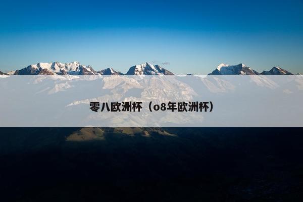 零八欧洲杯（o8年欧洲杯）