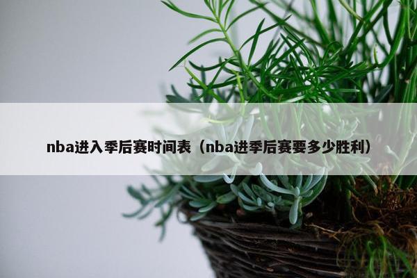 nba进入季后赛时间表（nba进季后赛要多少胜利）