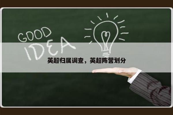 英超归属调查，英超阵营划分