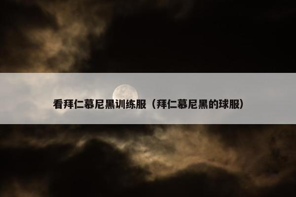 看拜仁慕尼黑训练服（拜仁慕尼黑的球服）