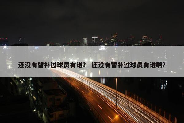 还没有替补过球员有谁？ 还没有替补过球员有谁啊？