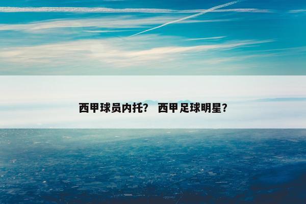 西甲球员内托？ 西甲足球明星？