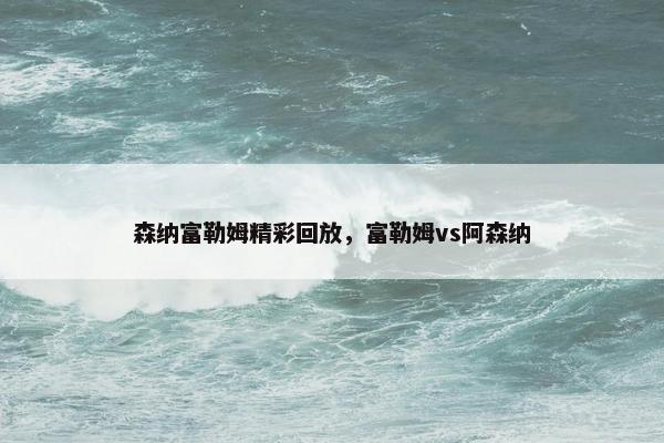 森纳富勒姆精彩回放，富勒姆vs阿森纳
