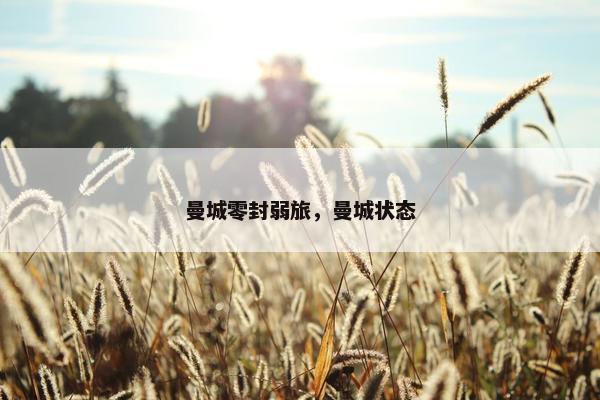 曼城零封弱旅，曼城状态