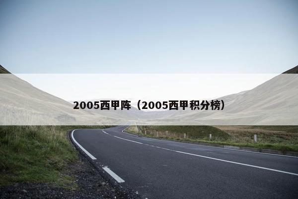 2005西甲阵（2005西甲积分榜）
