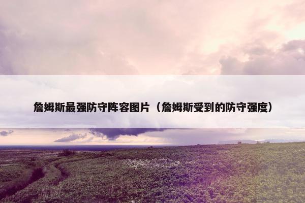 詹姆斯最强防守阵容图片（詹姆斯受到的防守强度）