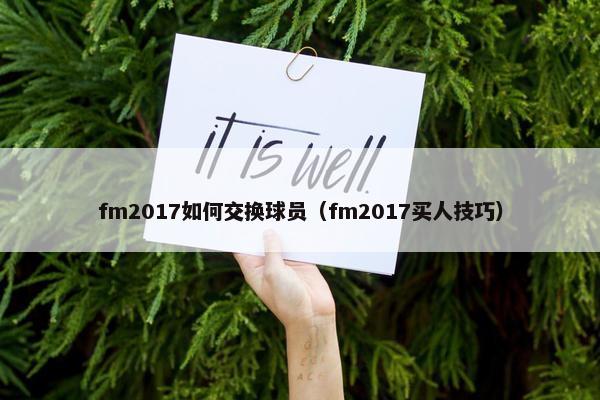 fm2017如何交换球员（fm2017买人技巧）