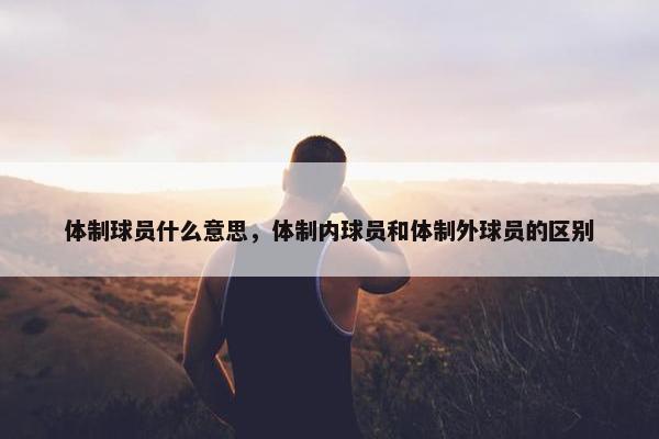 体制球员什么意思，体制内球员和体制外球员的区别