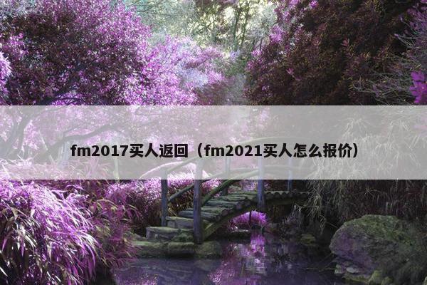 fm2017买人返回（fm2021买人怎么报价）