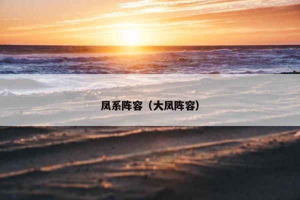 凤系阵容（大凤阵容）