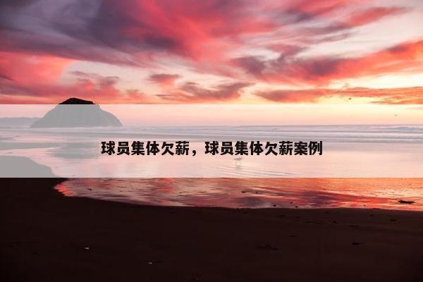 球员集体欠薪，球员集体欠薪案例
