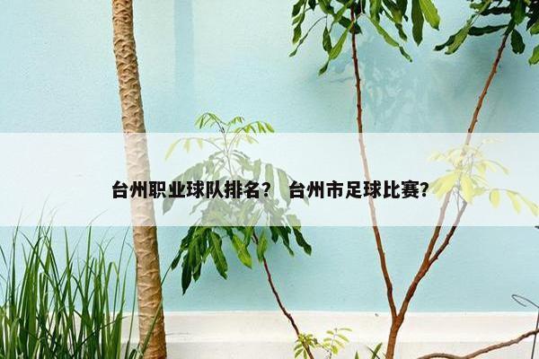 台州职业球队排名？ 台州市足球比赛？