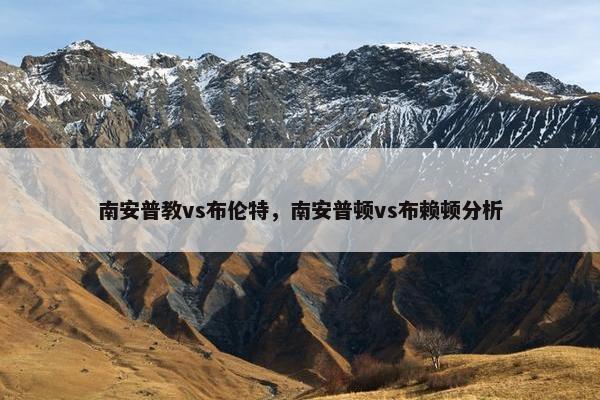 南安普教vs布伦特，南安普顿vs布赖顿分析