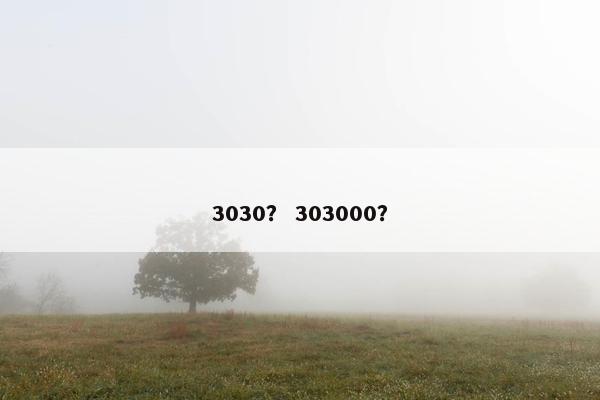 3030？ 303000？