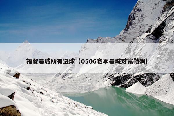 福登曼城所有进球（0506赛季曼城对富勒姆）