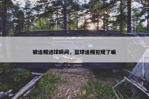被追帽进球瞬间，篮球追帽犯规了嘛