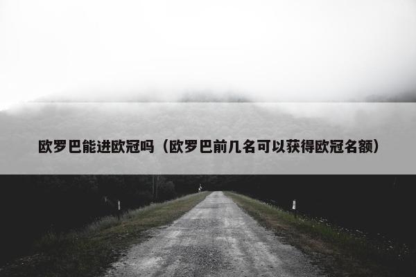 欧罗巴能进欧冠吗（欧罗巴前几名可以获得欧冠名额）