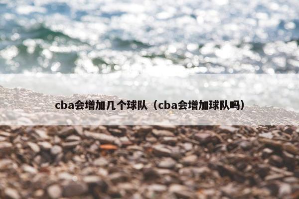 cba会增加几个球队（cba会增加球队吗）