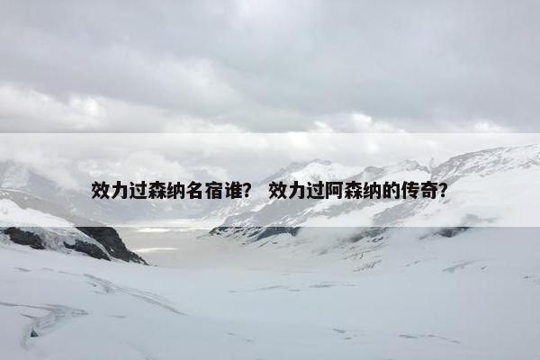 效力过森纳名宿谁？ 效力过阿森纳的传奇？