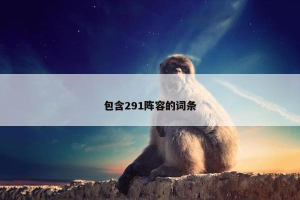 包含291阵容的词条