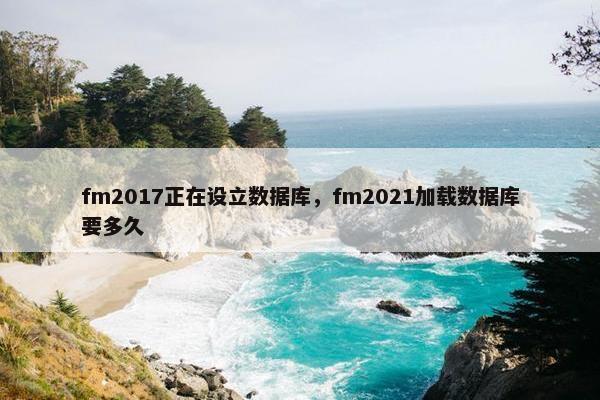 fm2017正在设立数据库，fm2021加载数据库要多久