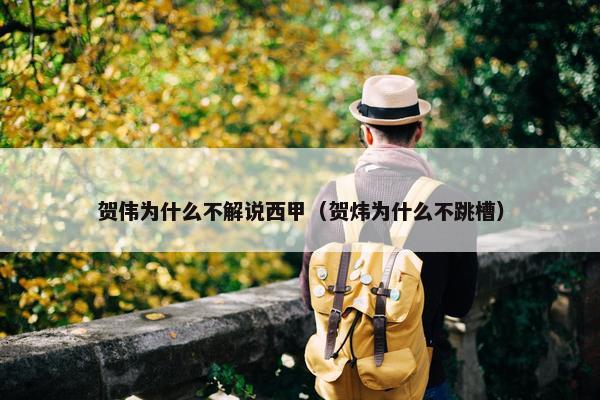 贺伟为什么不解说西甲（贺炜为什么不跳槽）