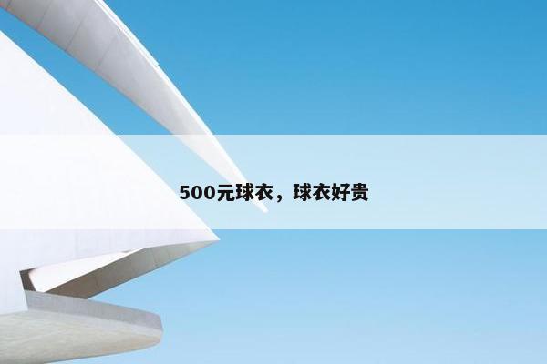 500元球衣，球衣好贵