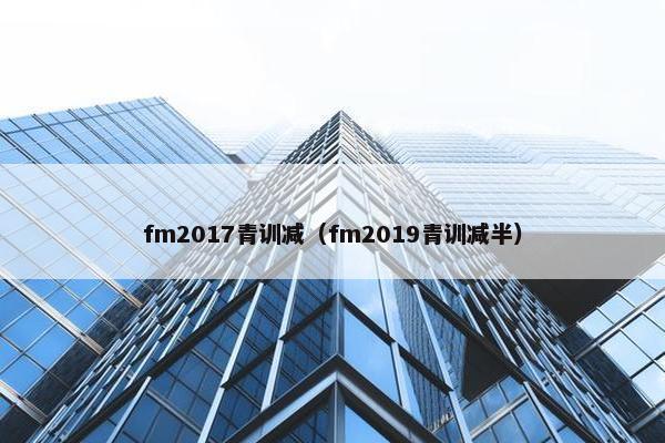 fm2017青训减（fm2019青训减半）