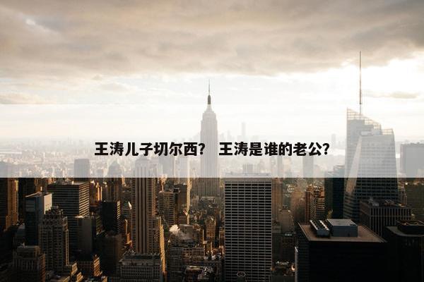 王涛儿子切尔西？ 王涛是谁的老公？