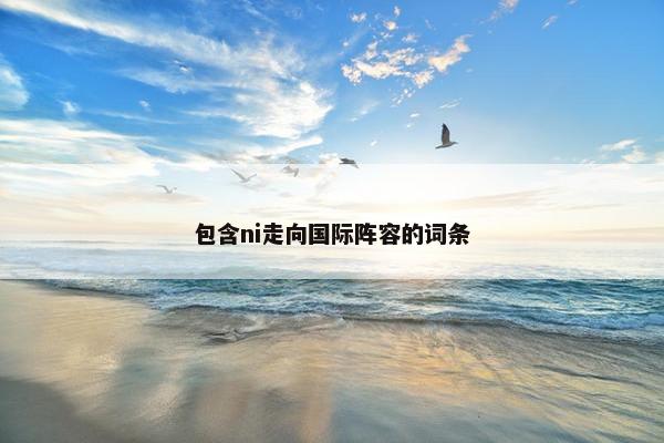 包含ni走向国际阵容的词条