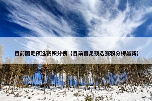 目前国足预选赛积分榜（目前国足预选赛积分榜最新）