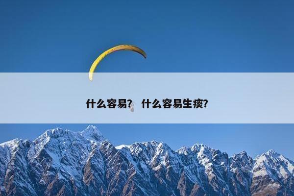 什么容易？ 什么容易生痰？