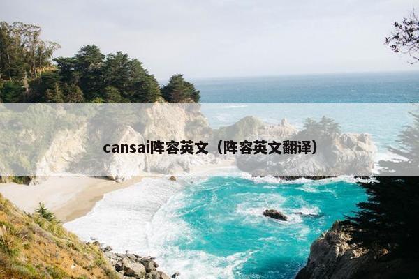 cansai阵容英文（阵容英文翻译）