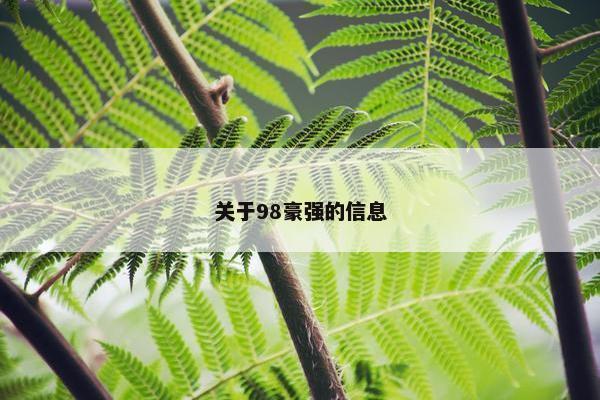 关于98豪强的信息