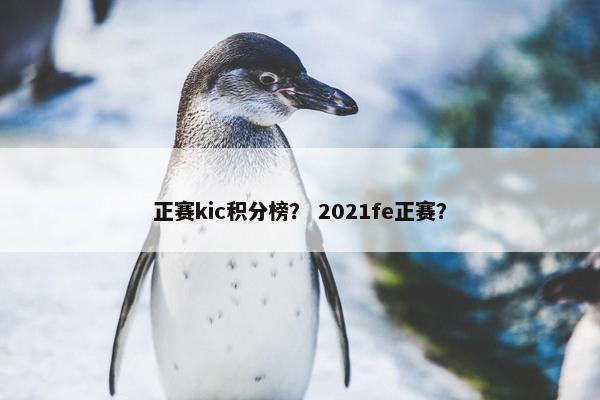 正赛kic积分榜? 2021fe正赛?