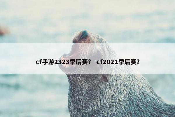 cf手游2323季后赛？ cf2021季后赛？