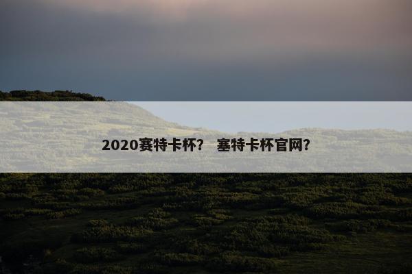 2020赛特卡杯？ 塞特卡杯官网？