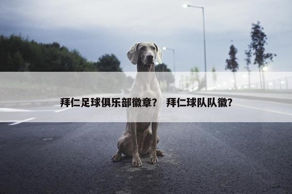 拜仁足球俱乐部徽章？ 拜仁球队队徽？