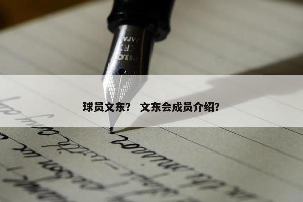 球员文东？ 文东会成员介绍？