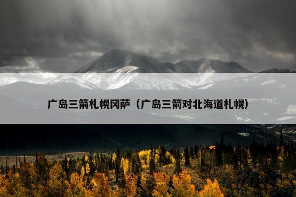 广岛三箭札幌冈萨（广岛三箭对北海道札幌）