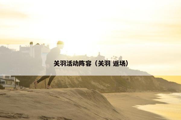 关羽活动阵容(关羽 返场)