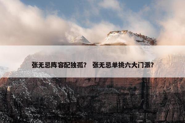 张无忌阵容配独孤？ 张无忌单挑六大门派？