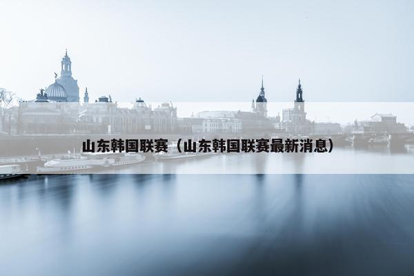 山东韩国联赛（山东韩国联赛最新消息）