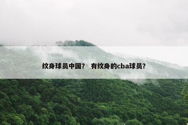 纹身球员中国? 有纹身的cba球员?