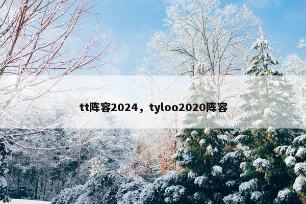 tt阵容2024，tyloo2020阵容