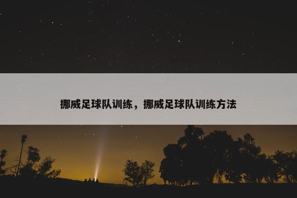 挪威足球队训练,挪威足球队训练方法
